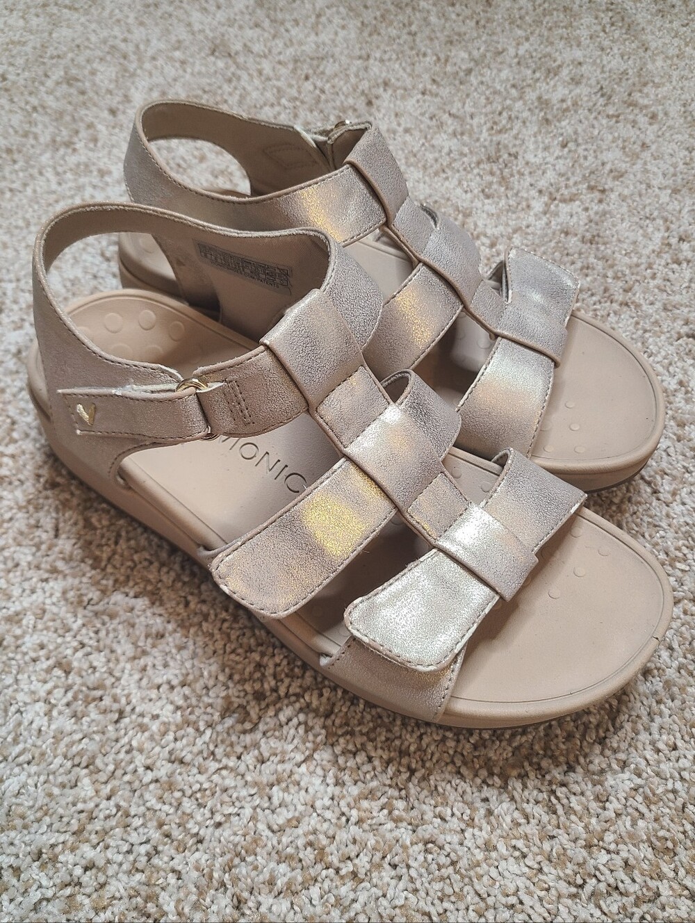 Vionic Tami Metallic Gold Sandals